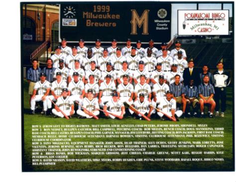 1999 brewers roster|1999 milwaukee brewers.